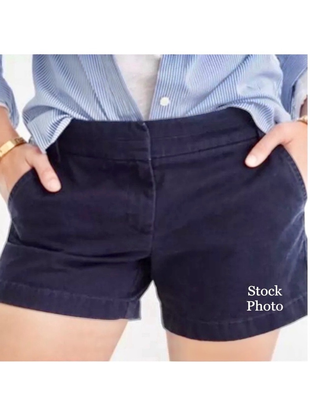 J.Crew JCREW 4” CHINO City-Fit 100% Cotton Chino NAVY BLUE Shorts #82043 size 00